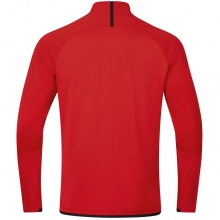 JAKO Long Sleeve Shirt Ziptop Challenge - Fleece Inside, Zipper - Red Boys